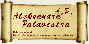 Aleksandra Palavestra vizit kartica
